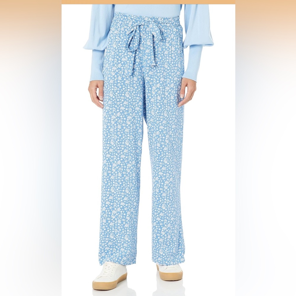 The Drop Blue Floral Pull On Pants with Tie Waist by @caralynmirand Size 2X - Picture 7 of 13